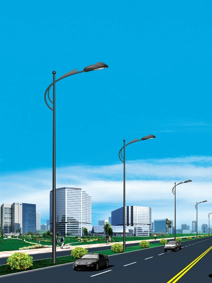 Alvanized Steel Street Light Pole Tapered Road Light Poles Lamp Pole Supplier