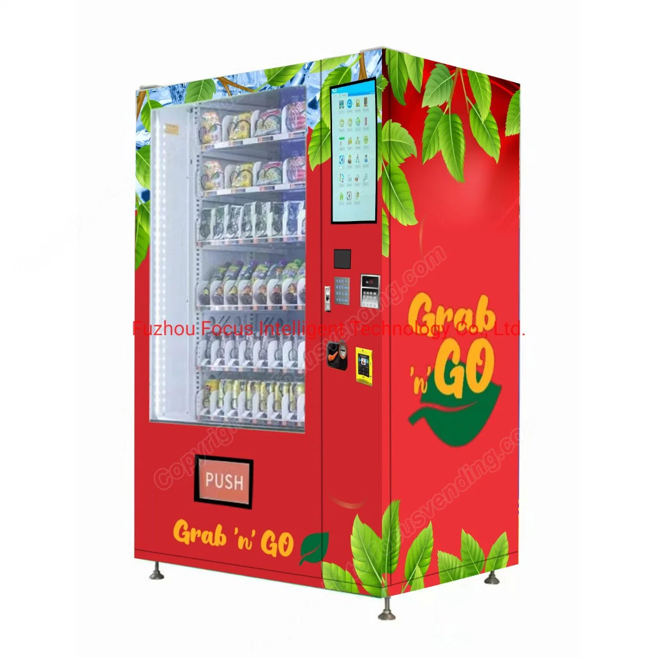 Chinese Professional Manufacturer Drinks Snack Vending Machine for Chocolate Bars French Fries Cash Vendin