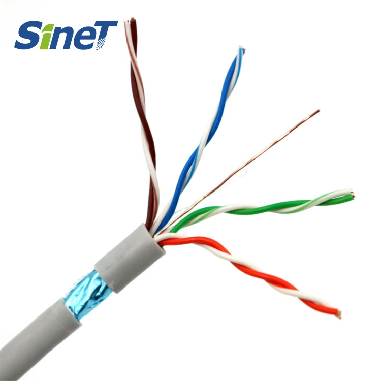 شبكة LAN للشبكة المحمية من نوع PVC LSZH FTP F/UTP STP Cat5e كابل