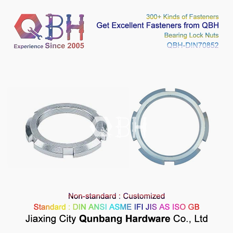 Qbh Standard DIN70852 Customized Slotted Locking Plate Groove Round Nut Spare Bearing Accessories