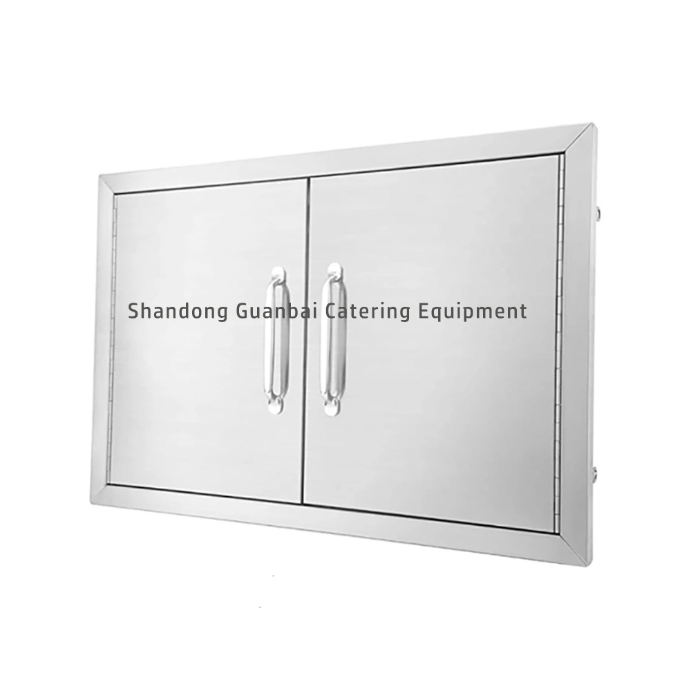 Guanbai high quality stainless steel kitchen cabinet double access door