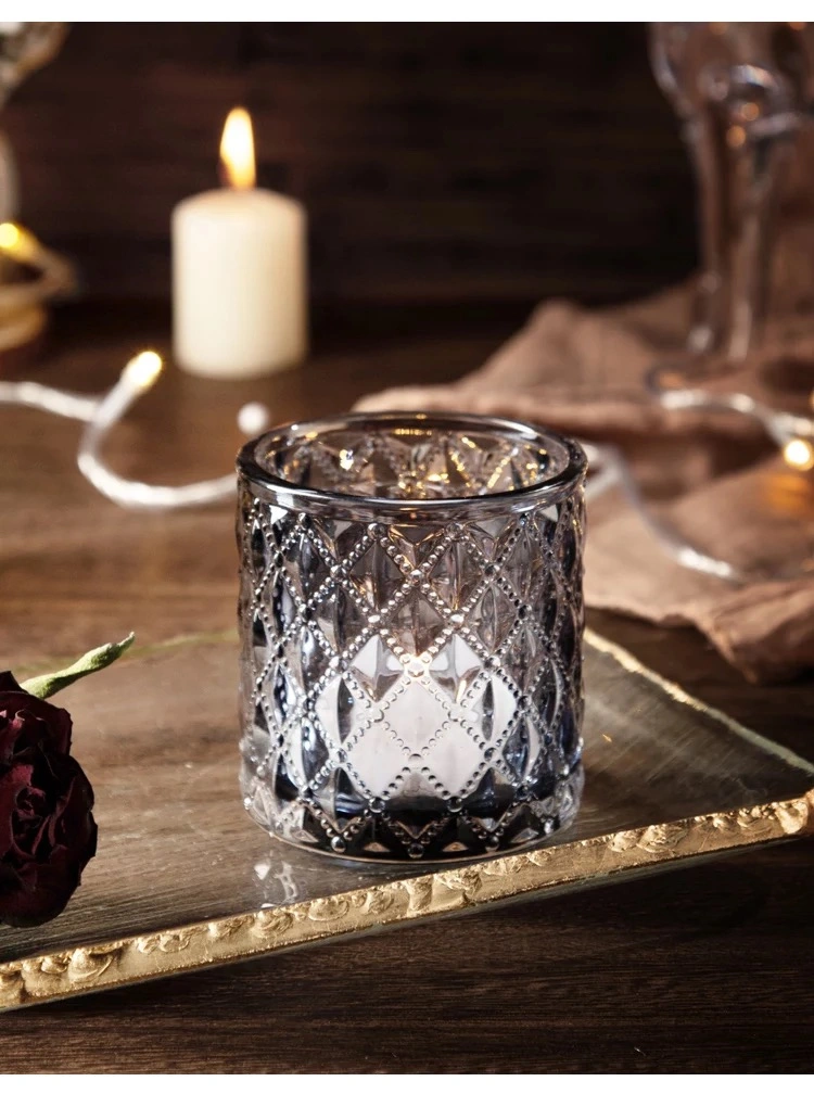 Hot Sale Glass Candle Holder Glass Bottle Light Luxury Candle Gift Set