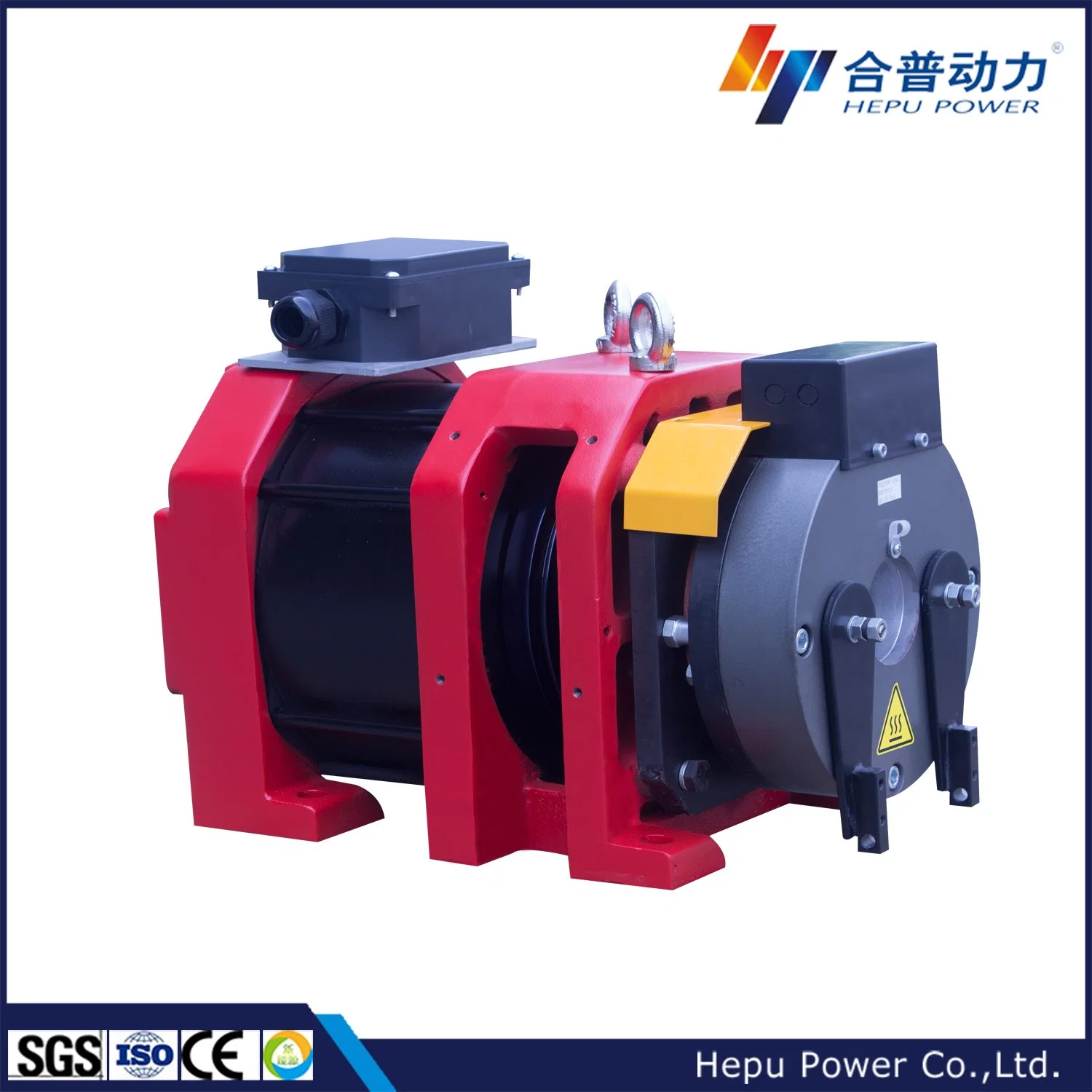 Original Factory Elevator Spare Parts Geared Traction Machine, High Performance Geared Elevator Motor Block Brake Series