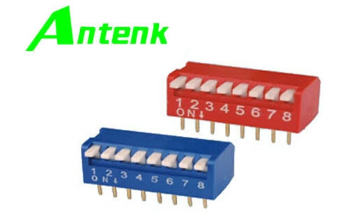 2.54mm Pitch 8 Position Piano Type DIP Switch