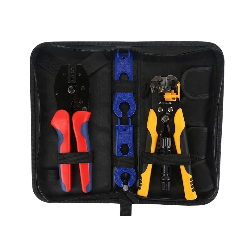 Hot Selling Mc4 Solar Crimping Plier Tool Set with Mc4 Connectors PV Tool Stripping Tool for Solar Connector