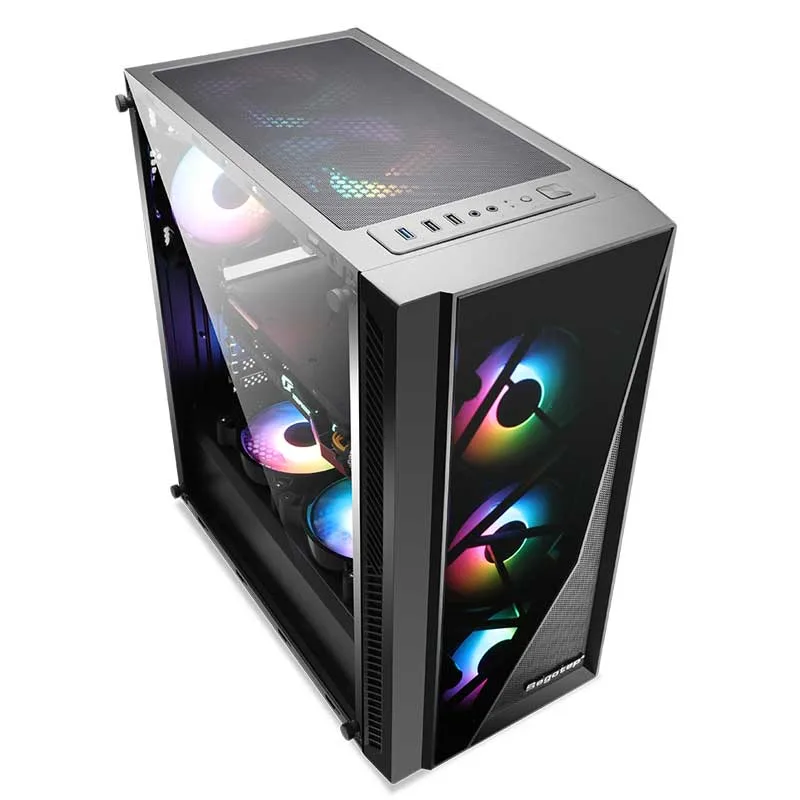 ATX MID Tower Tempered Glass 240 Water Cooler 8 Fan Position Desktop Computer Case