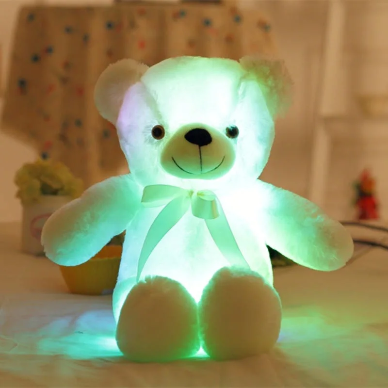 Promotional Gift Lighting Teddy Bear Colorful Lights Toy LED Stuffed Animals