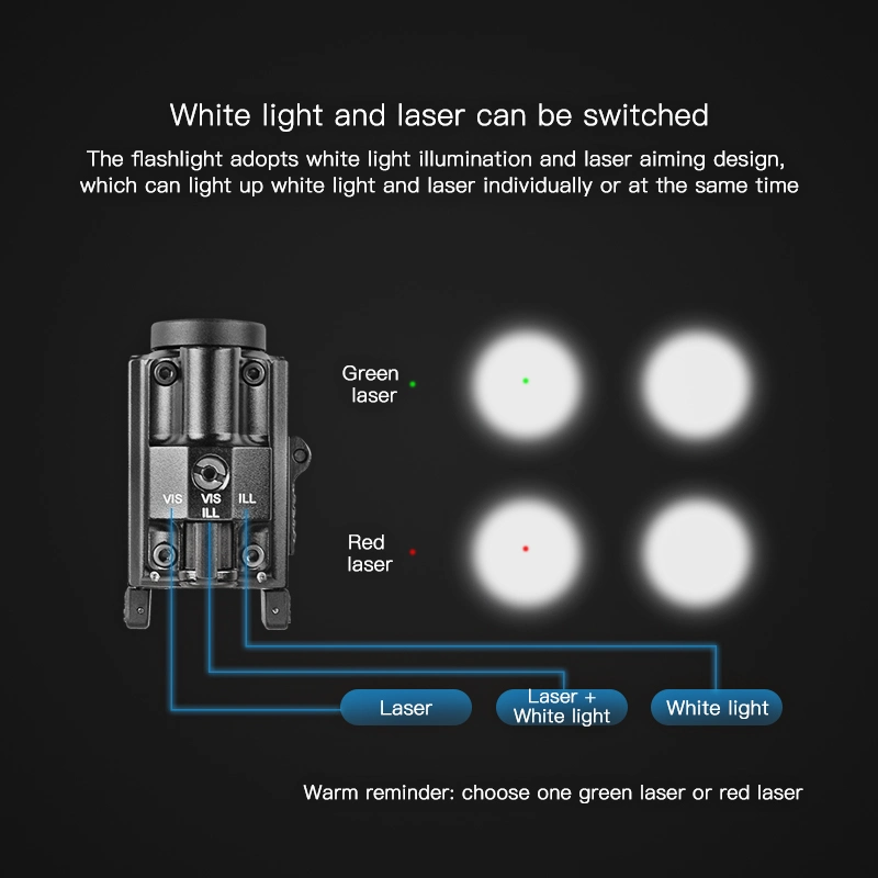 Tactica Multi Combo 500lumens Weapon Flashlight Red Aiming Laser Sight 3-in-1 Flashlight Combo