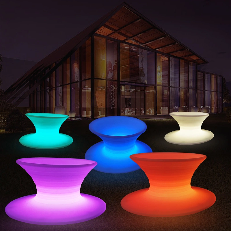 Outdoor LED Luminous Rotating Gyro Chair Plastic Spinning Chair 360-Degree Rotating for Amusement Park
