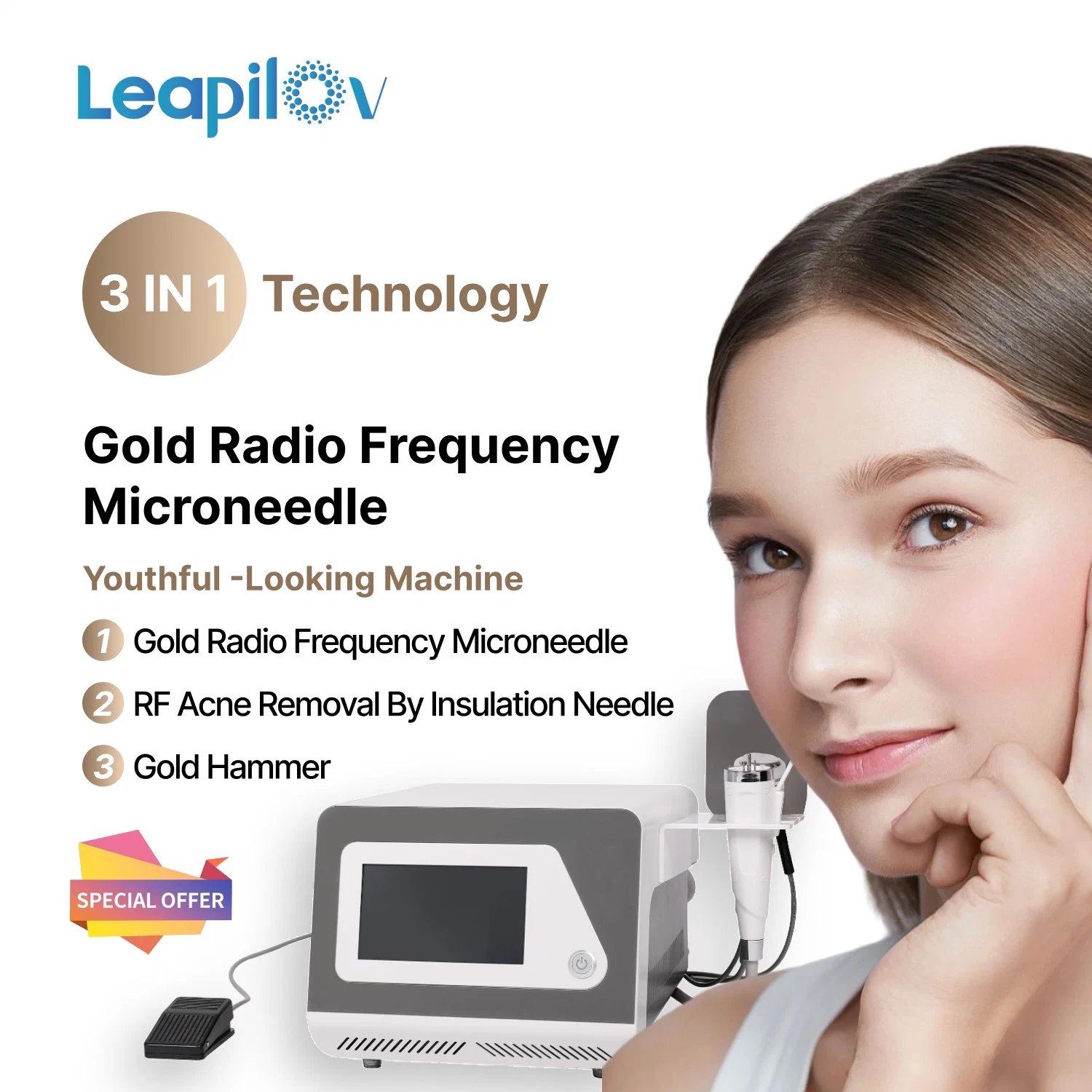 Портативный Скар снятия вакуумного дробные RF Microneedling RF машины