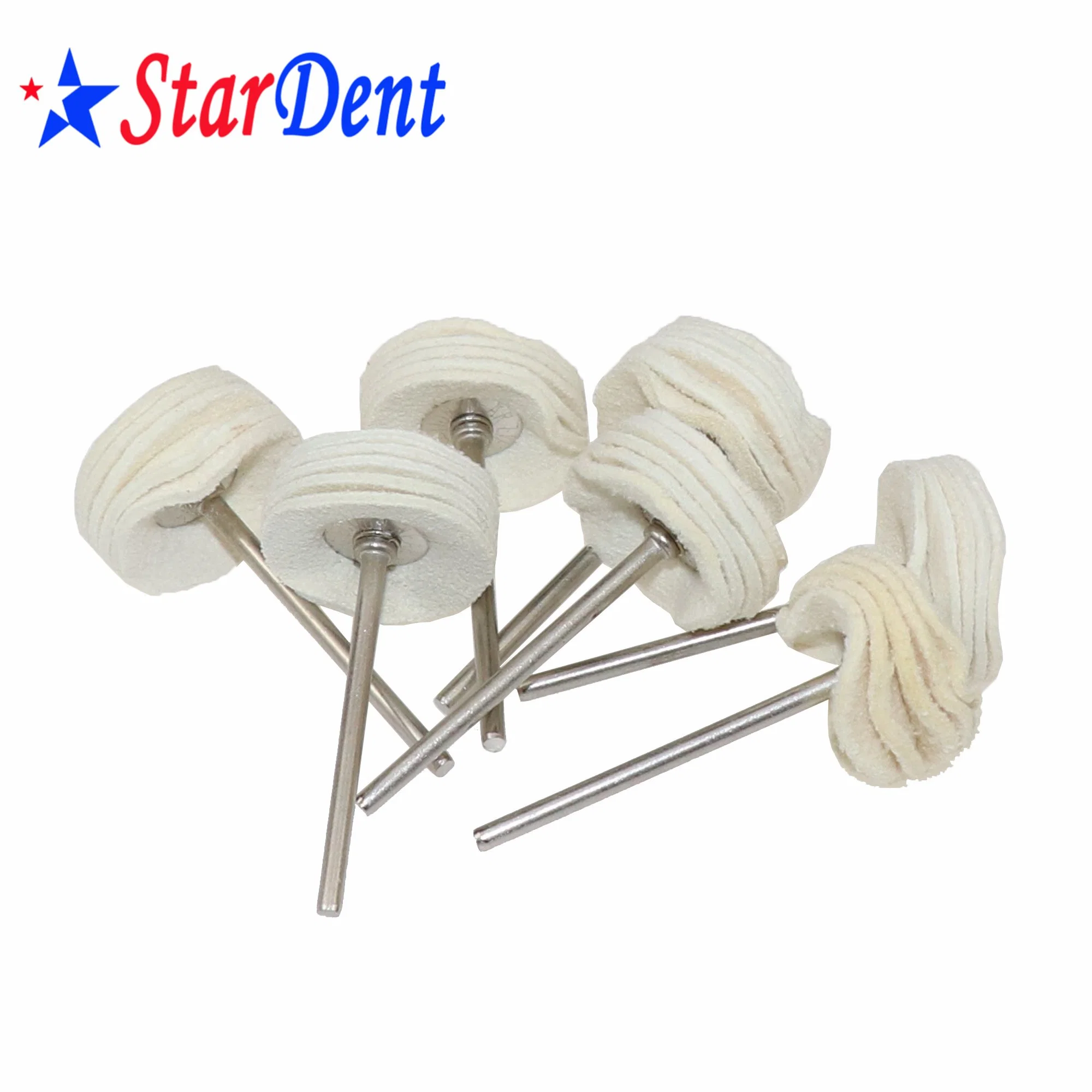 Dental Lab Brush Polishing Sheep Skin Wheel Polishers for Rotary Tools