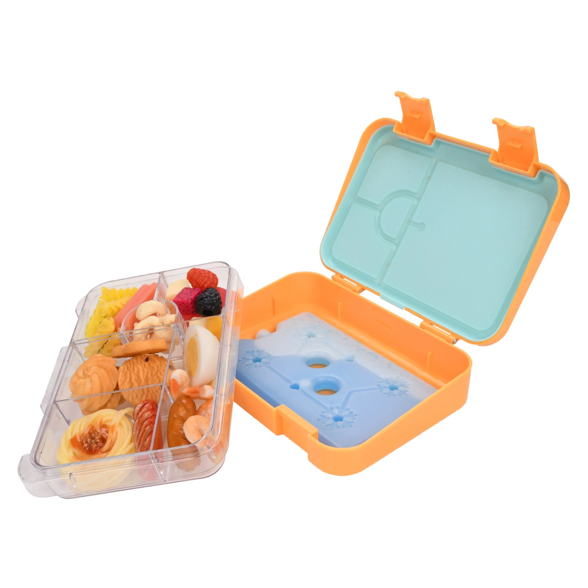 Aohea Recycle BPA Free Food Grade Square Plastic Children Kids Bento Lunch Box