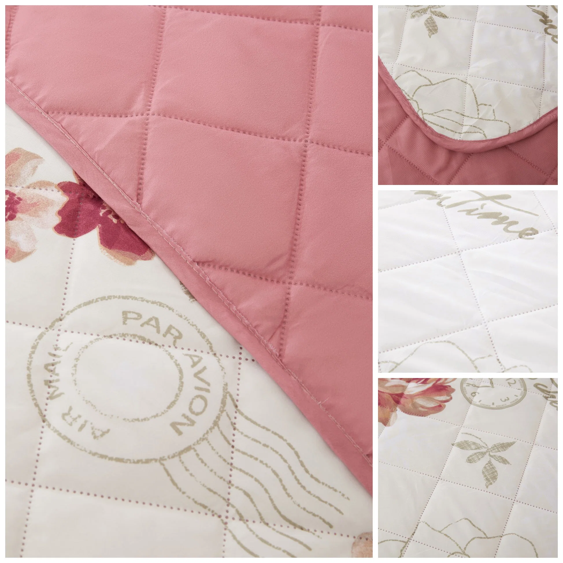 High quality/High cost performance  Pink Color All Season Polyester Bamboo Viscose Quilt Spring Comforter