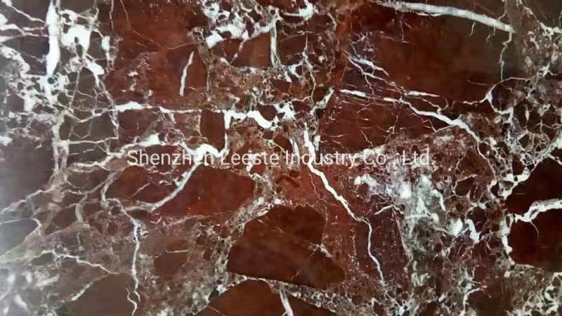 Decoración interior Color rojo Rosso Levanto mármol Slab