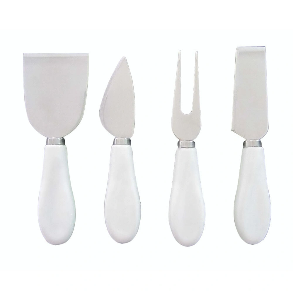 4pcs asa de Cerámica Blanca Queso duro/suave Juego de utensilio de cuchilla