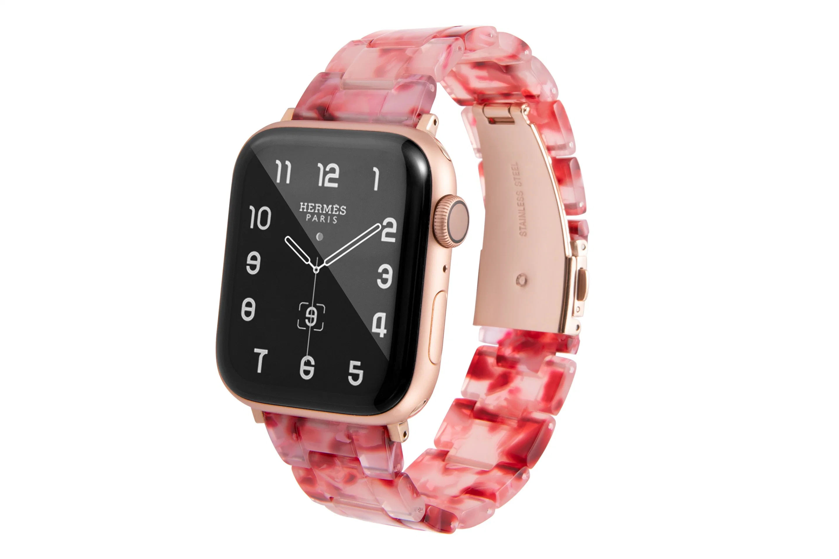 Bandas de resina compatibles con Apple Watch Band 38/40/41/42/44/45 mm elegante Pulsera ligera de pulsera para Watch Men/Women