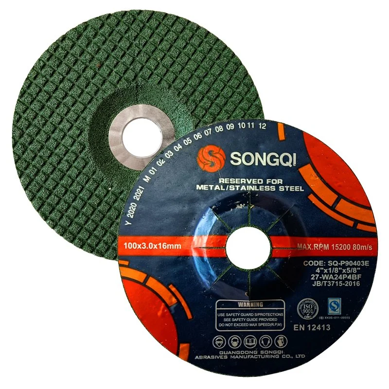 Disque de meulage Songqi 4 pouces meulage de feuilles très brillantes Abrasifs en acier