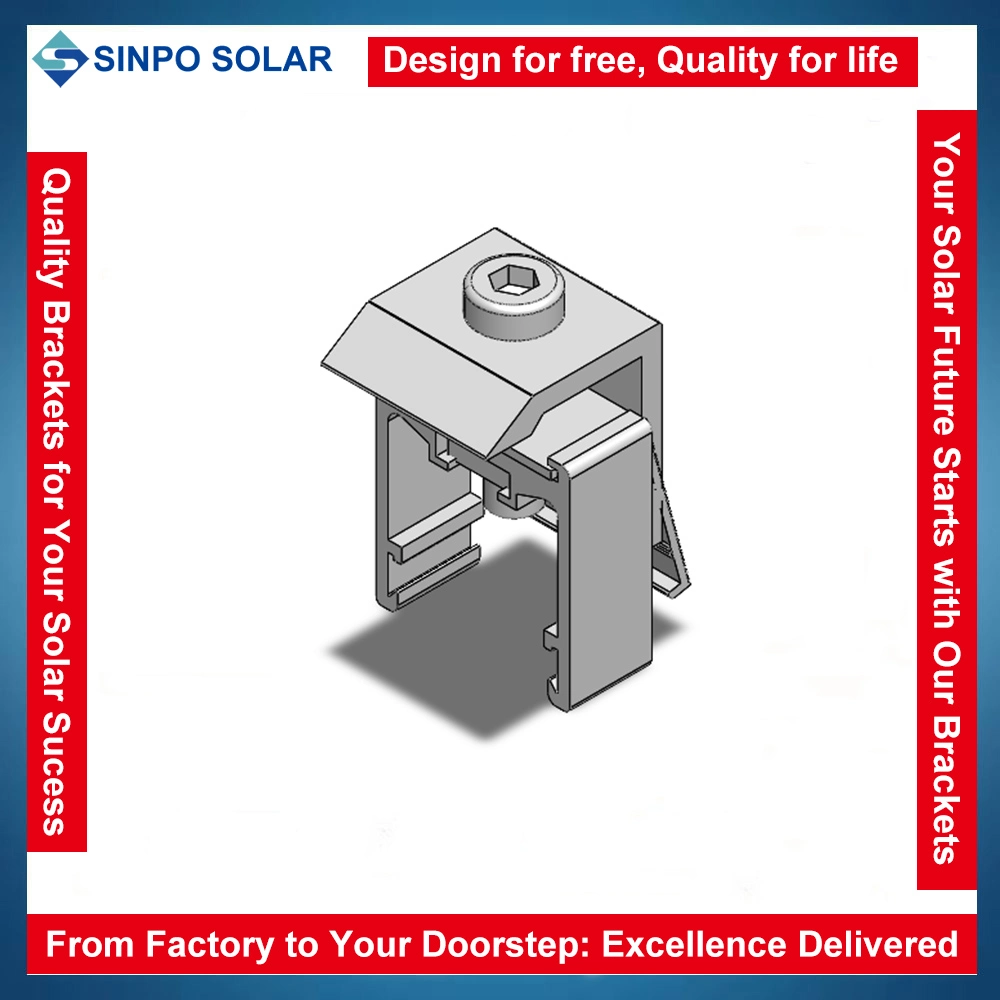 Metal Roof Solar Panel Mounting Structure with Short Trapezoidal Rail