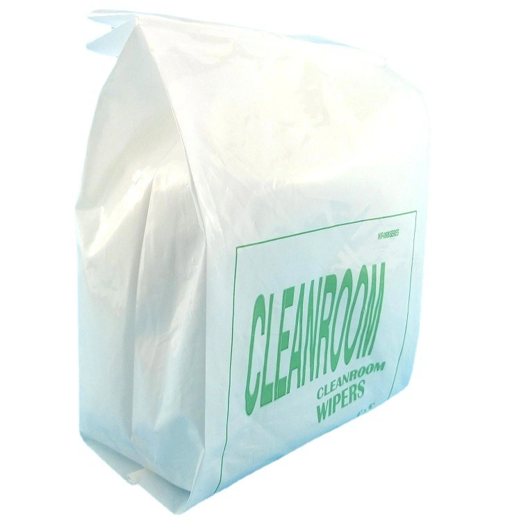 Leenol 4*4 White Cleanroom Lint Free Cloth 55% Cellulose 45% Polyester Cleanroom Wiper Paper
