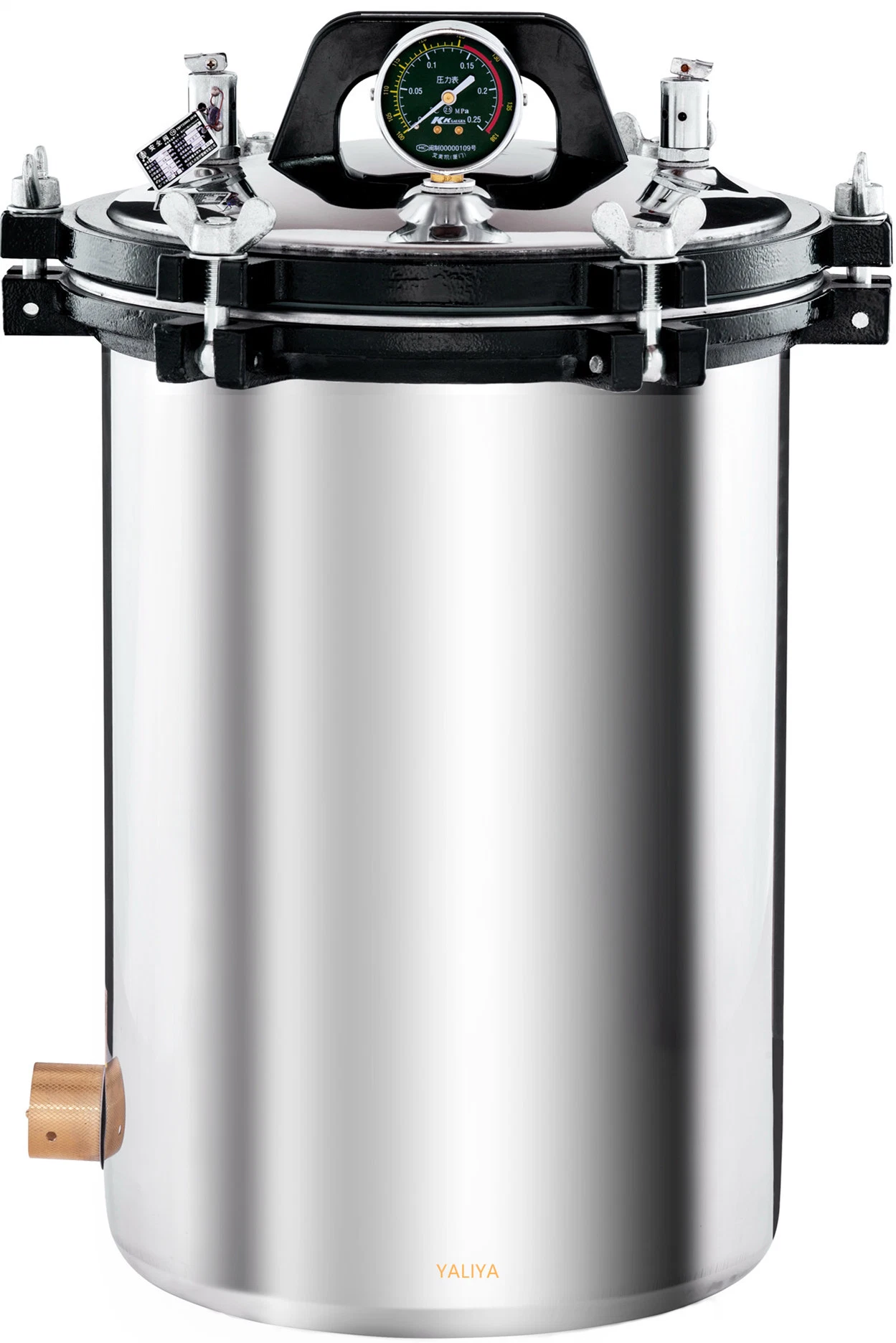 Full SUS 304 Stainless Steel Structure Yly-280b Portable Autoclave Sterilizer 30L