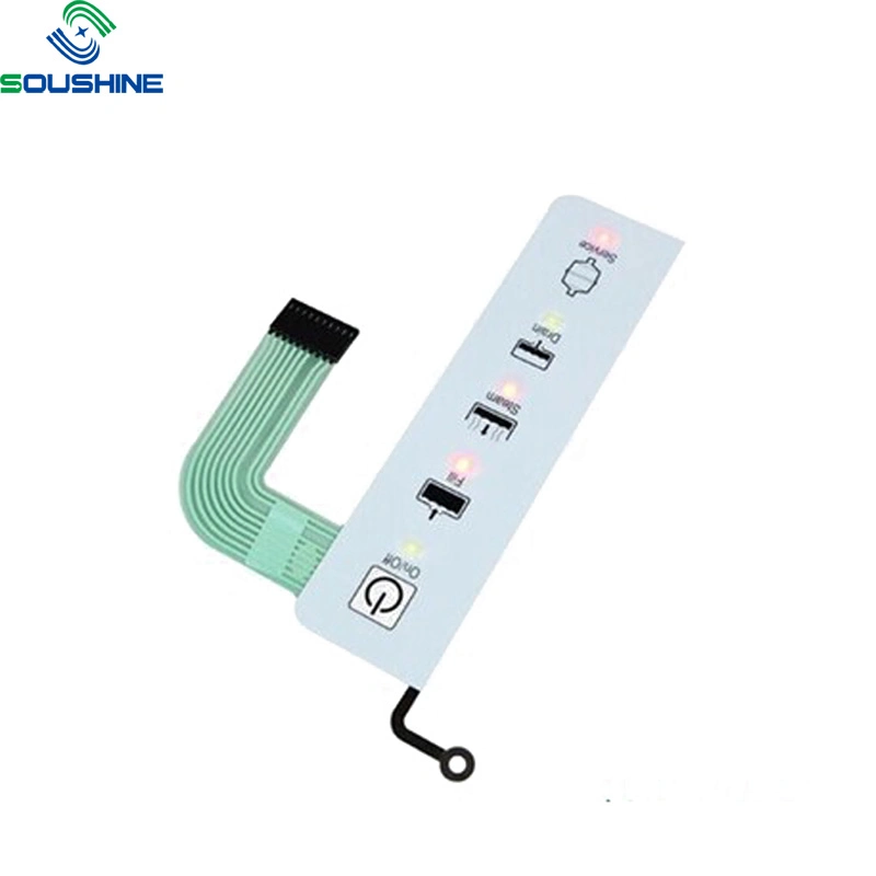 La Chine Fabricant Bouton plat PCB Circuit interrupteur à membrane de bouton poussoir