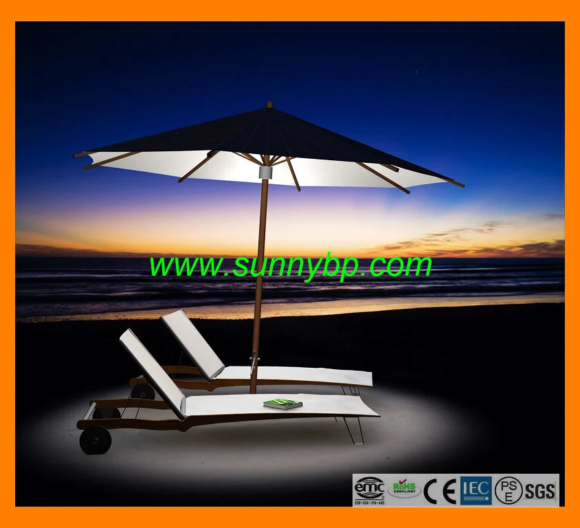 3m 4m 5m Solar Garden Umbrella with LED Lighting