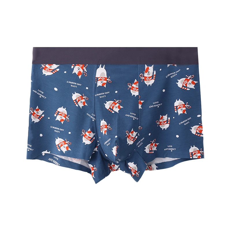 Fashion Print Modal Antibacterial Boxers Thin Men's Underwear