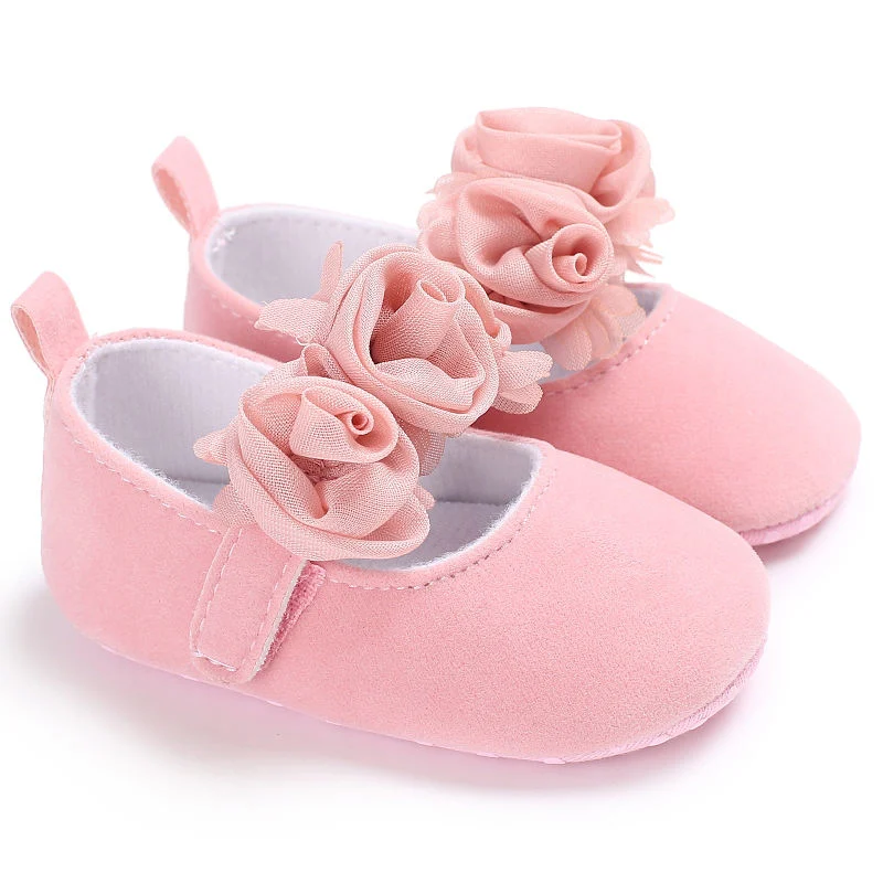 Newly Designed Velvet Leather Lace Ball Indoor Princess Shoes Baby Girl Shoes