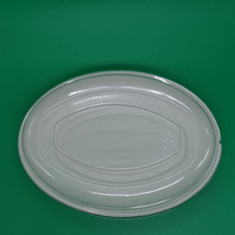 24 Oz Compostable Biodegradable Bagasse Oval Bowl with Lid