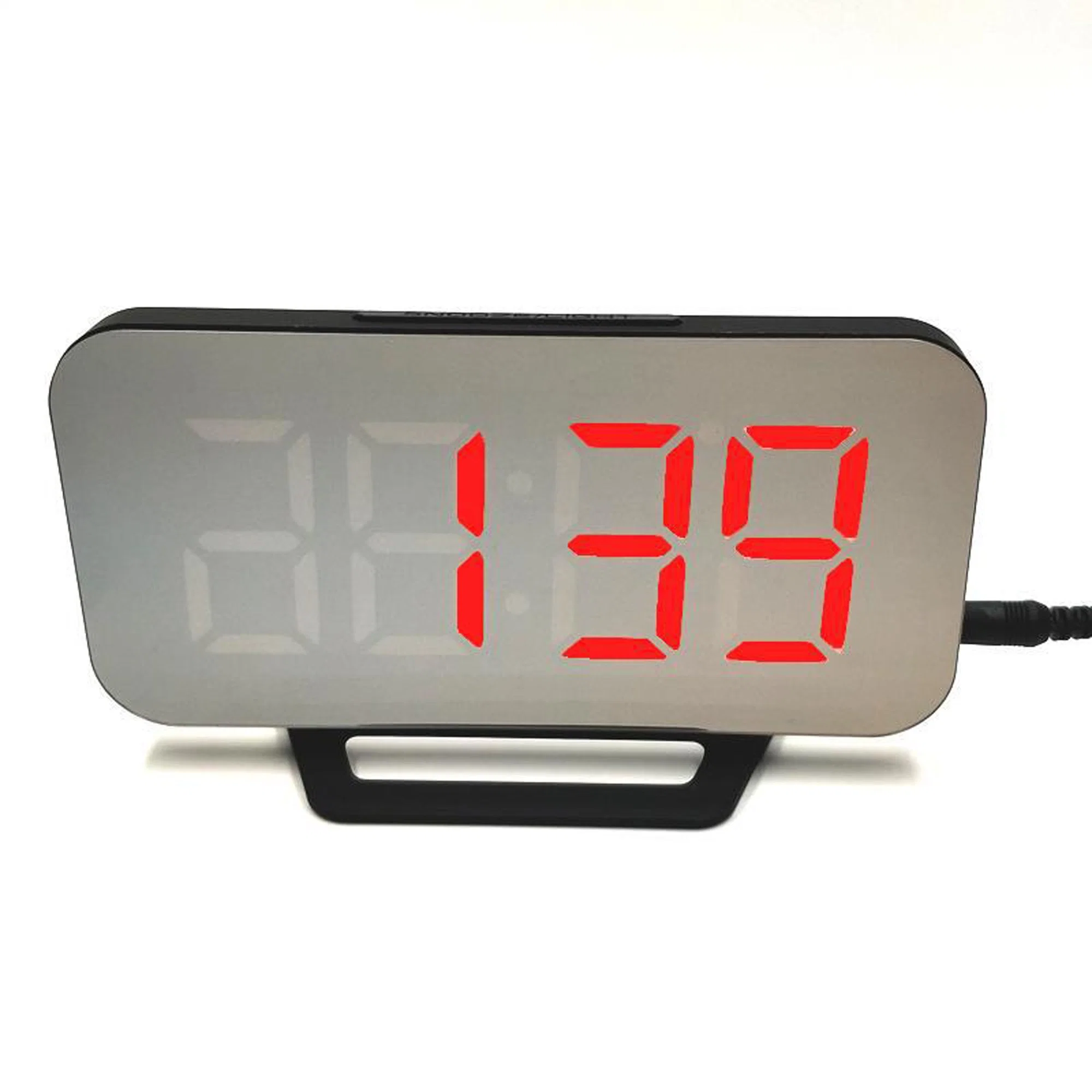 6" Large LED Display with Dual USB Charger Ports Auto Dimmer Mode Digital Alarm Clock