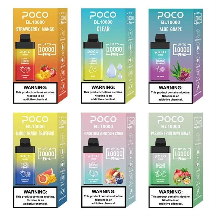 Customize Poco Bl 10000 Veink Smoking Voozol Bingo Randm Lost Vape Mary E Cig Elf Box 14000 Puff Disposable/Chargeable Vape Pen