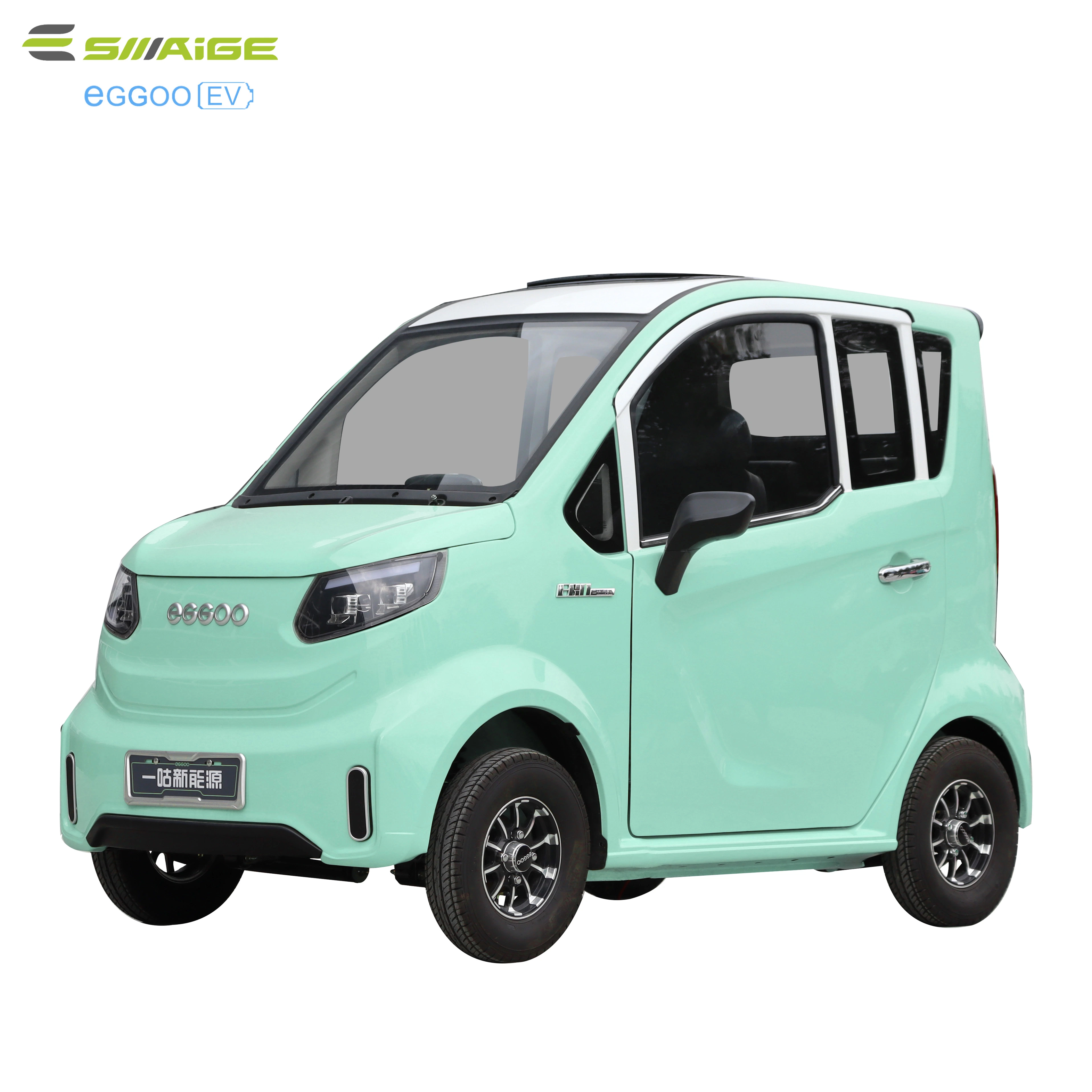 4-Seat Electric Car with 45km/H 1500W Motor and Lead Acid Battery or Lithium Battery New Energy with Rear View Camera