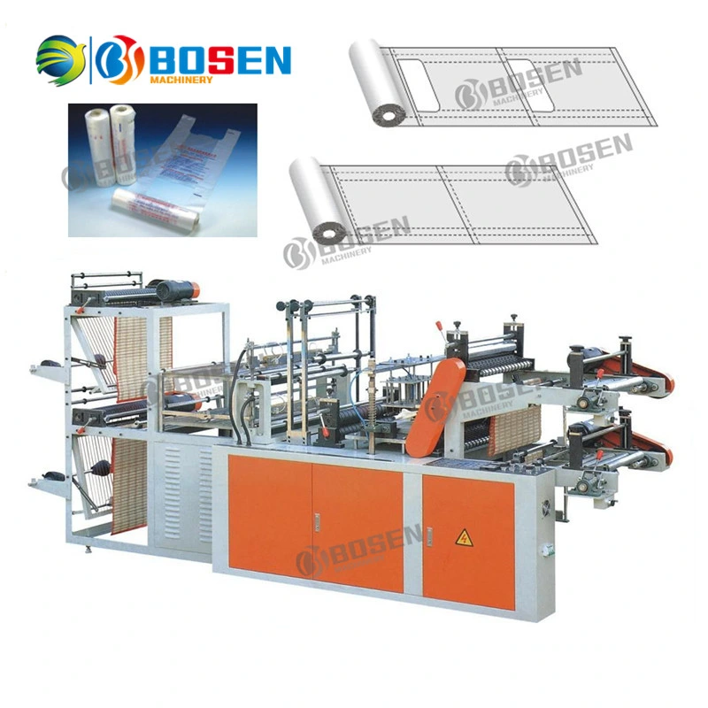 High Speed Double Layer Vest and Flat Rolling Plastic Bag Making Machine