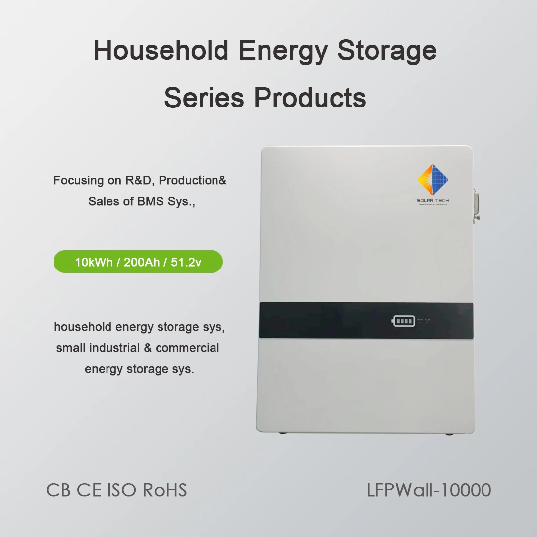 Deep Cycle BMS Low Voltage 51.2V 200ah 10kwh Wall Lithium Powerwall Solar Energy Storage for Deye Hrybrid System IP65 Water Proof Battery