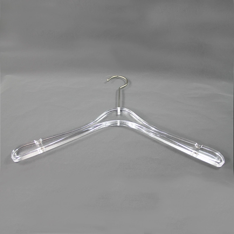 Custom Clear Thick Acrylic Clothes Coat T-Shirt Display Hanger