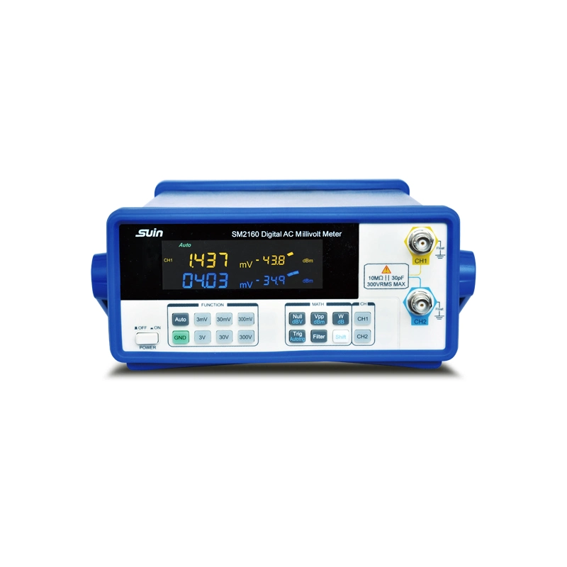 Sm2100 Series Dual Channels High Frequency Digital AC Millivolt Meter