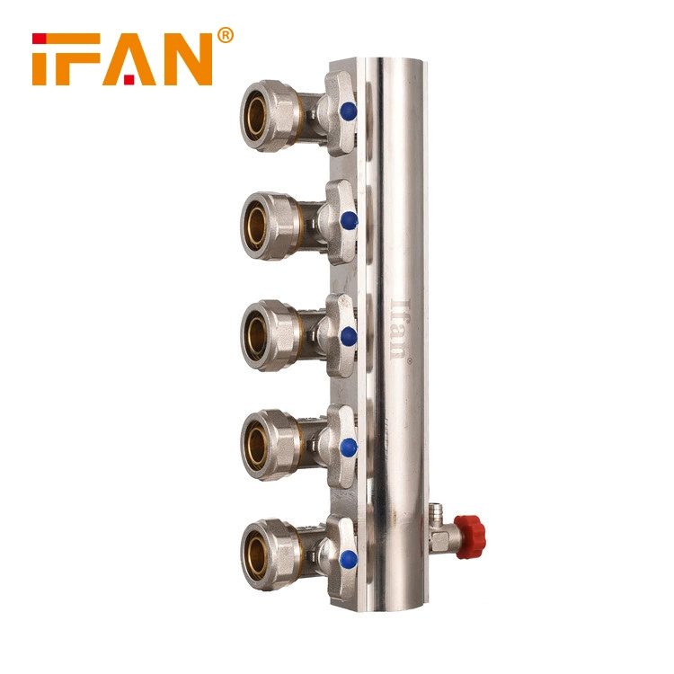 Ifan New Design Pipe Fitting 2-8 Ways Manifold Pex Brass Manifold