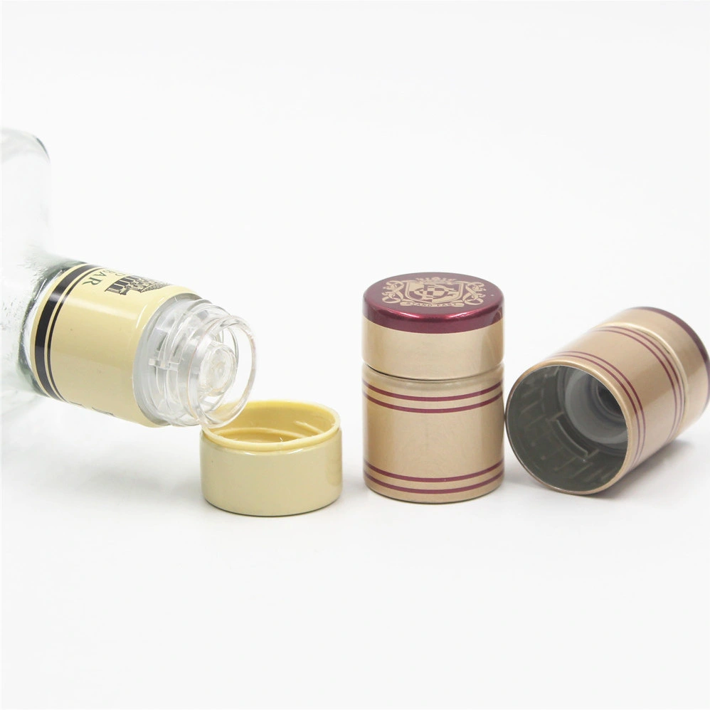 Non Refillable Aluminum Plastic Spirits Whiskey Whisky Bottle Caps