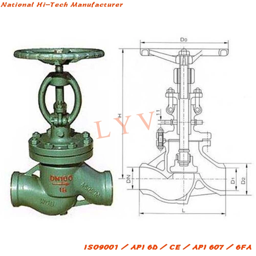 Butt Welded / RF / Rtj Flanged Casting Steel Wcb CF8m Globe Valve with Actuator