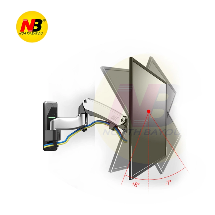 En Indonesia Nota F150 de 17"-35" Monitor de movimiento completo de aleación de aluminio de montaje en pared Soporte de monitor de 360 grados el resorte de gas Monitor de TV del brazo de soporte de pared