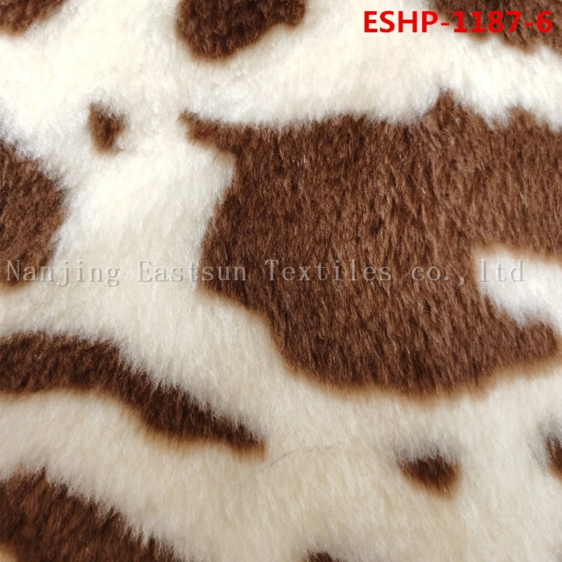 100% Polyester Jacquard Faux Sherpa Pelz Eshp-1200-10