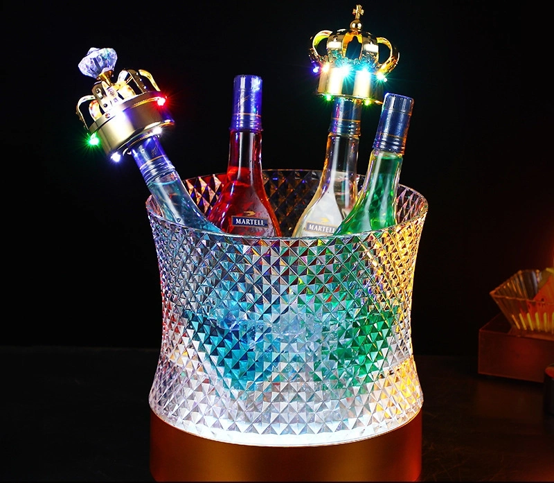 Creative Bar KTV Waist Shaped LED Luminous Acrylic Ice Bucket