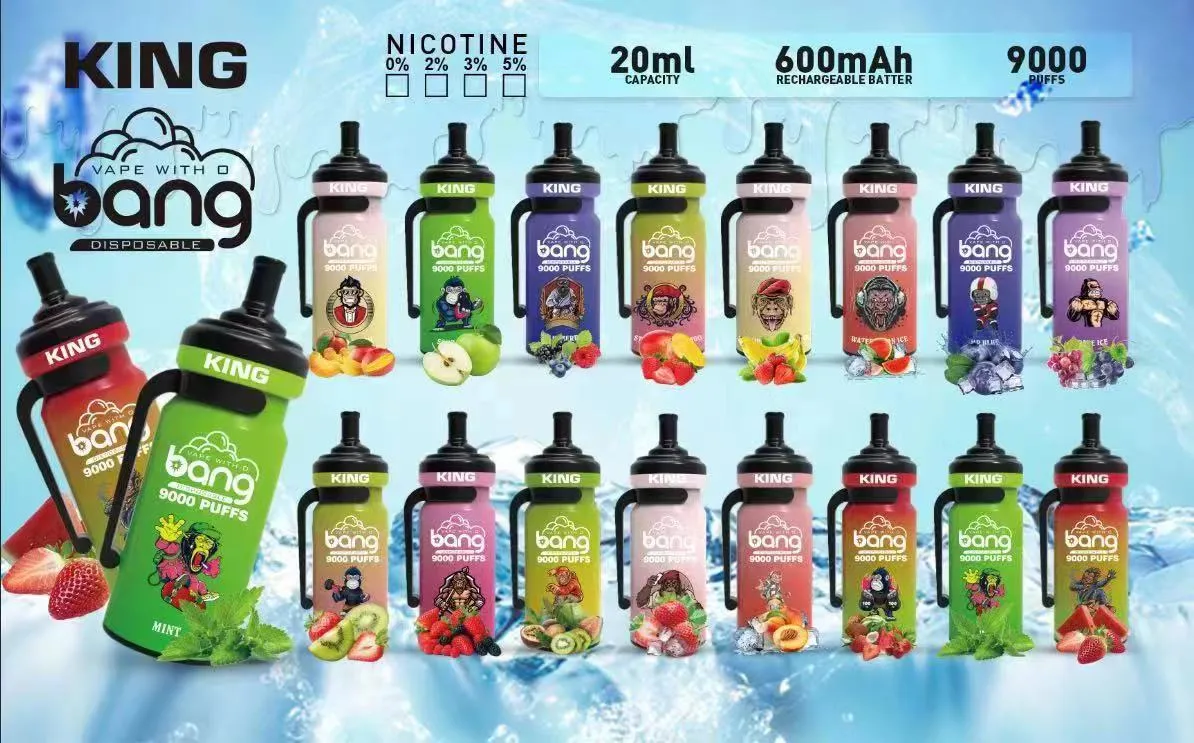 Venta en caliente 15ml jugo de jugo de jugo de jugo de jugo de explosión VAPE 10000 Puffs de explosión Lápiz VAPE recargable King 9000