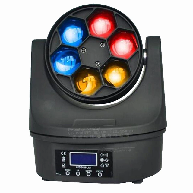 6*15W LED Mini Bee Eye Moving Head with Infinite Rotation Lens