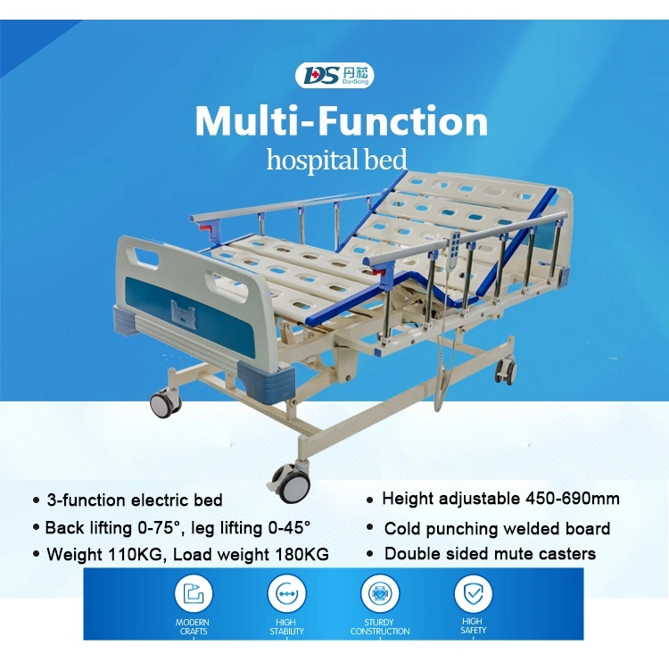 Good Quality Three Function Hospital Electric Bed/ Medical Equipment