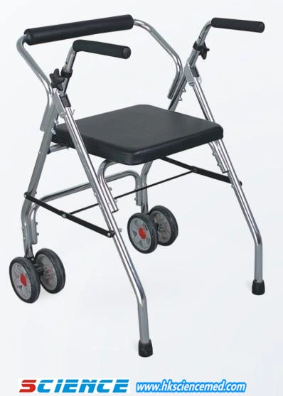 Ayudante de mayorista de aluminio ligero plegable Rollator caminador para ancianos