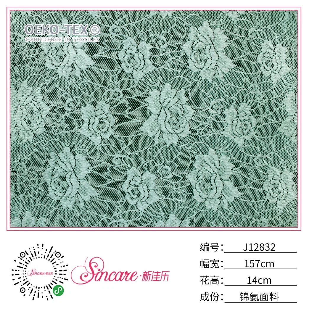 Factory Directly Flower Pattern Lace Fabric Shinny Lace for Evening Dress