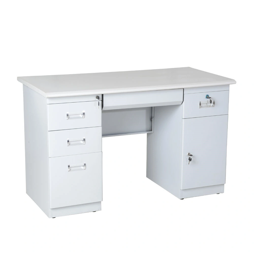 Hot Sale Low Price White Steel Office Desk with Drawers