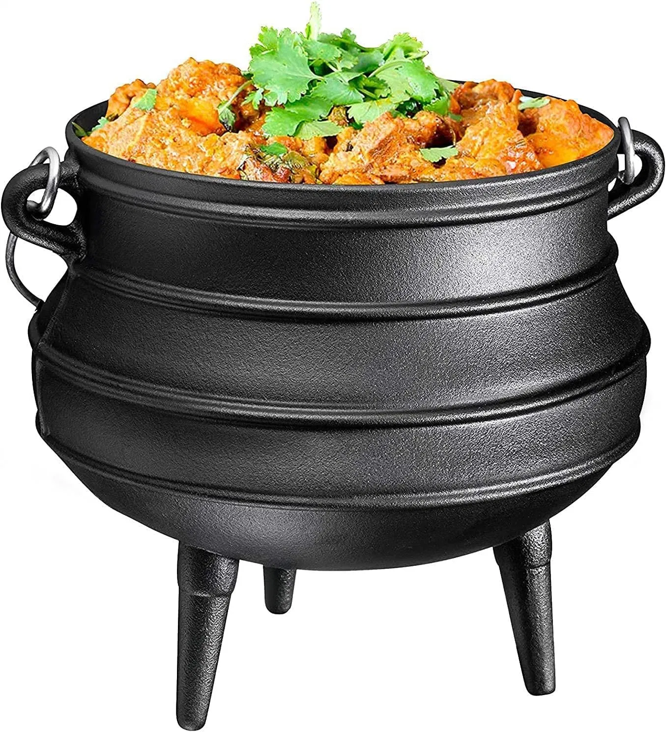 Pot en fonte à trois pattes pour utilisation intensive, petit, Potjie Caldron Pot en fonte pot pour l'extérieur et le camping