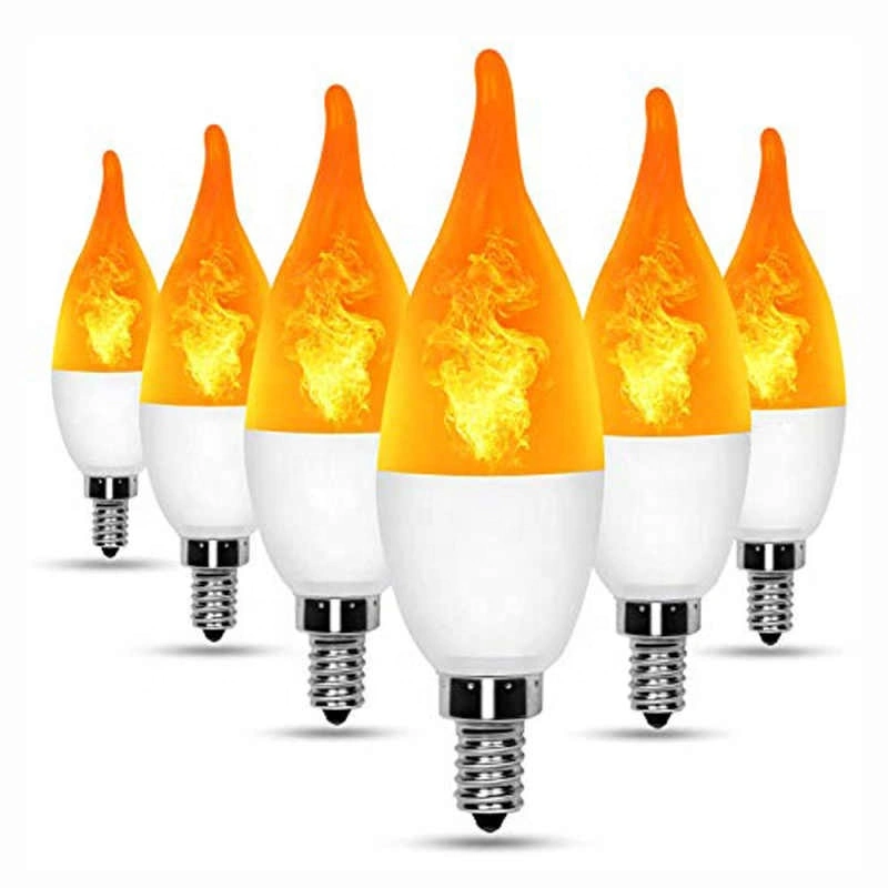 Горячие продажи свечи лампа светодиод горящий огонь эффект 1800K Xmas Decor 85-265V светодиодная лампа для гостиной